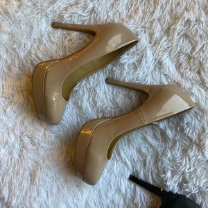 Tan Heels Worn Once Briefly